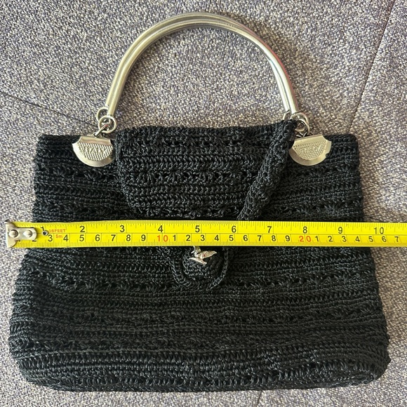 Rare Black Woven Vintage Purse from Italy - 1950’s/60’s - Picture 5 of 6